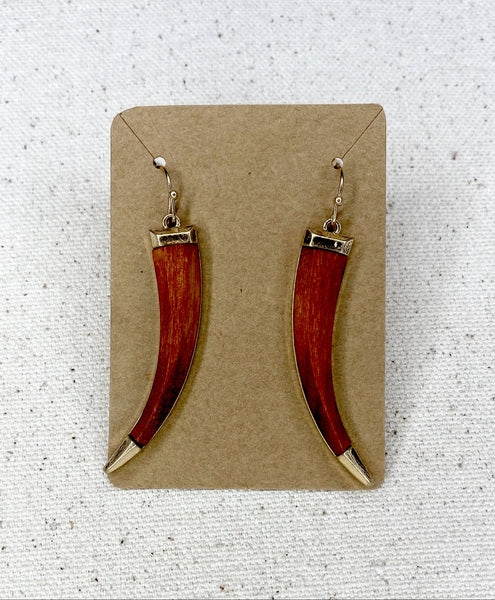 Wood Horn Earrings
