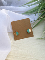 Teal Split Stud Earrings