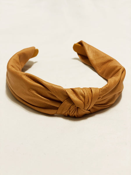 Leather Mustard Headband