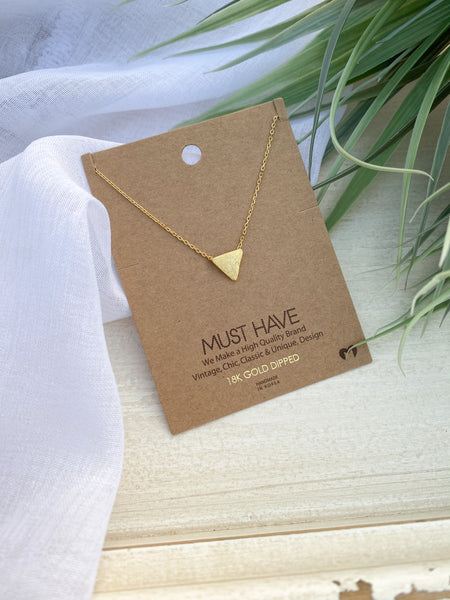 Gold Pyramid Necklace