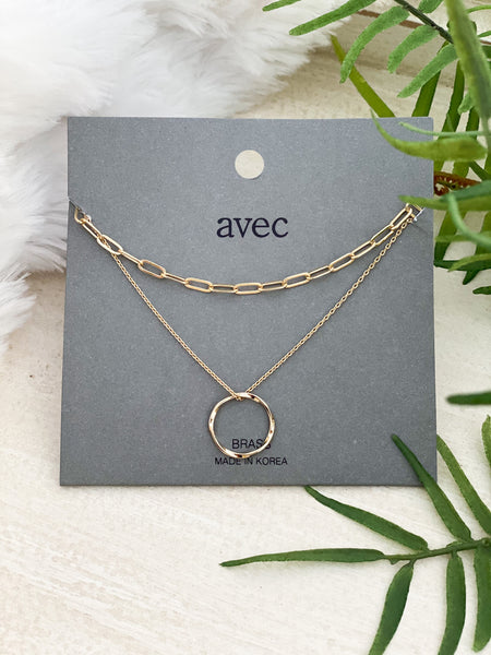 Layered Circle Chain Necklace